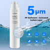 PPC filter replacement for WYN-ROZ902 system features a 5 µm PP sediment and activated carbon layer for pure water.