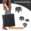 Collapsible 19-inch portable fire pit with carrying bag, featuring quick disassembly and exquisite patterns for air.