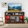 TV Stand with LED Lights and Remote Control-Rustic Brown - Gallery View 1 of 9