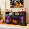 Fireplace TV Stand with Remote Controls and Thermostat for TVs Up to 50 Inch-Black - Gallery View 1 of 10