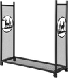 4 Feet Firewood Rack Stand with Mesh Sides