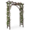 Flat top garden arch trellis showcasing a sturdy wooden structure, perfect for vibrant climbing plants and wedding.