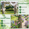 Extended flat roof garden arch with side climbing trellises, made of durable fir wood, perfect for weddings and plant.