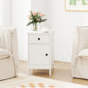 Flip Top End Table with Charging Station USB Ports Outlets and Drawer-White - Gallery View 1 of 11
