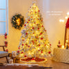 7 Feet Pre-Lit Snow Flocked Christmas Tree with Warm White LED Lights-7 ft - Gallery View 1 of 10