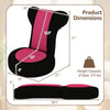 Adjustable pink and black gaming leisure chair dimensions with ergonomic support, suitable for living rooms and.