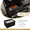 Top view of the 8-drawer floor dresser storage organizer, showcasing spacious fabric bins for versatile storage.