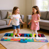Colorful floor piano dance mat for kids featuring 8 instrument sounds, ideal for music play and coordination.