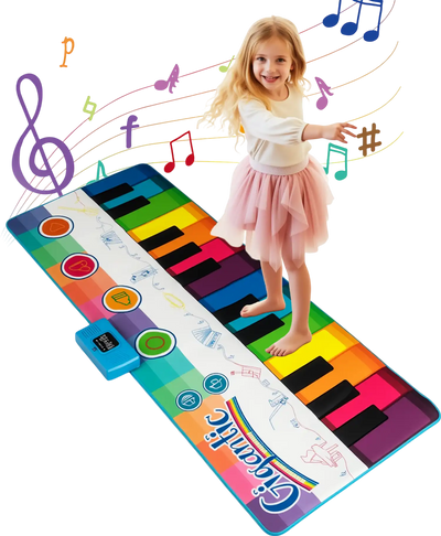 Costway Kids Floor Piano Dance Mat Musical Playmat 8 Instrument Sounds 781563294 New