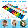 Colorful floor piano dance mat for kids with 8 instrument sounds, ideal for music sense cultivation and safe outdoor.