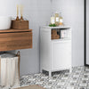 Bathroom Freestanding  Adjustable Shelf Floor Storage Cabinet-White - Gallery View 1 of 10