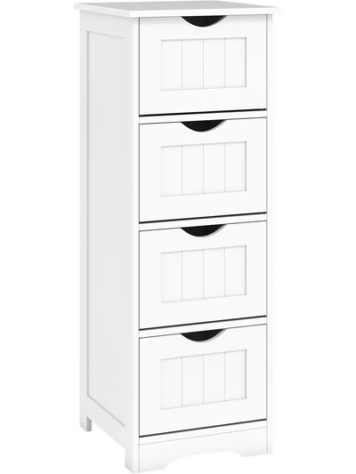 Costway 4-Drawer Freestanding Floor Bathroom Storage Cabinet 53061729 New