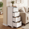 Floor Wooden Free Standing Storage Side Organizer for Bathroom-White - Gallery View 1 of 10