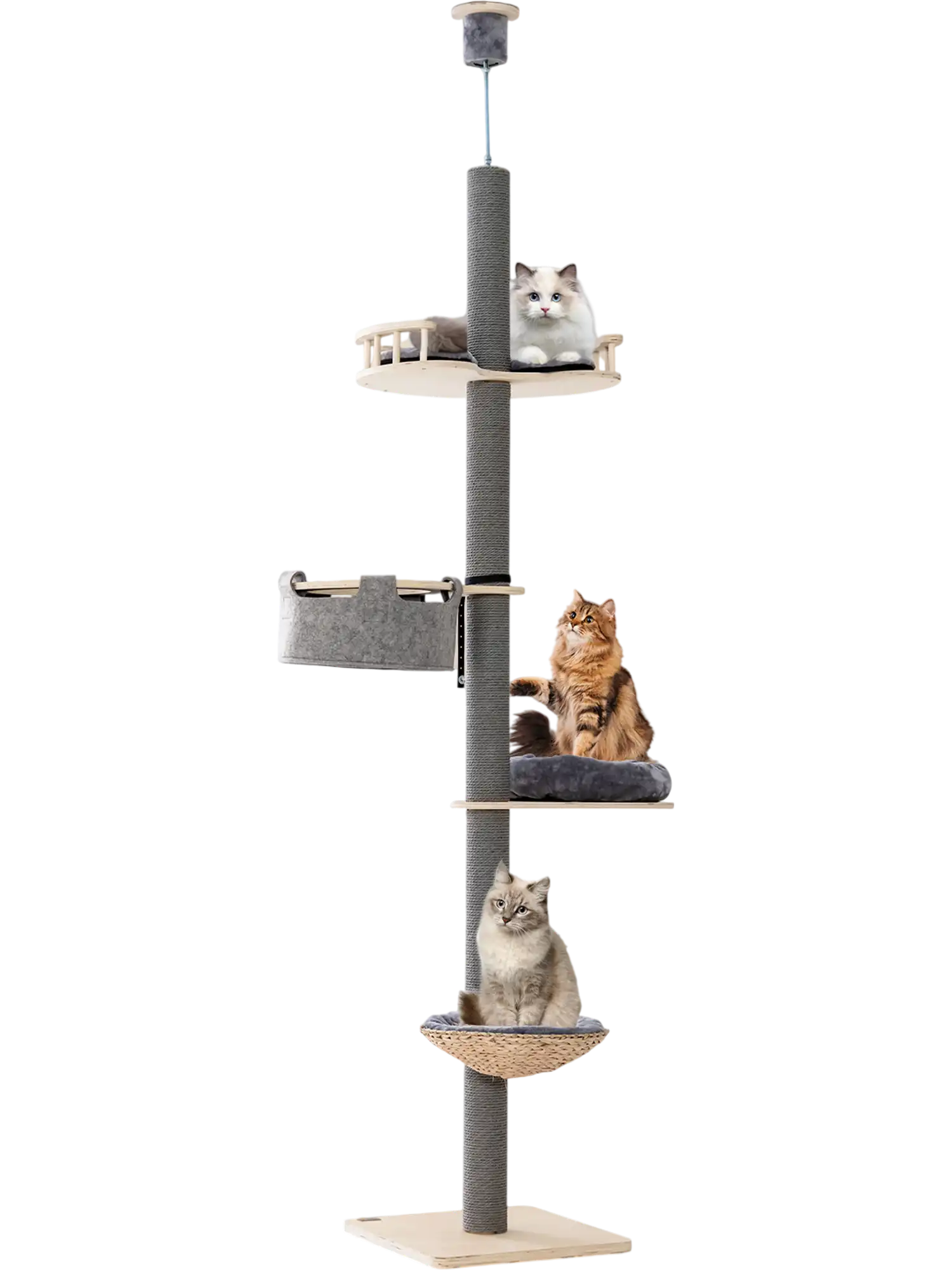 Costway Floor to Ceiling Cat Tree Adjustable 93
