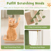 Cat tree with adjustable height, featuring sisal scratching posts and a 3-step ladder for climbing and scratching fun.