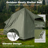 Foldable 2-person camping cot tent in green with waterproof rainfly, elevated design, and breathable air vents for.