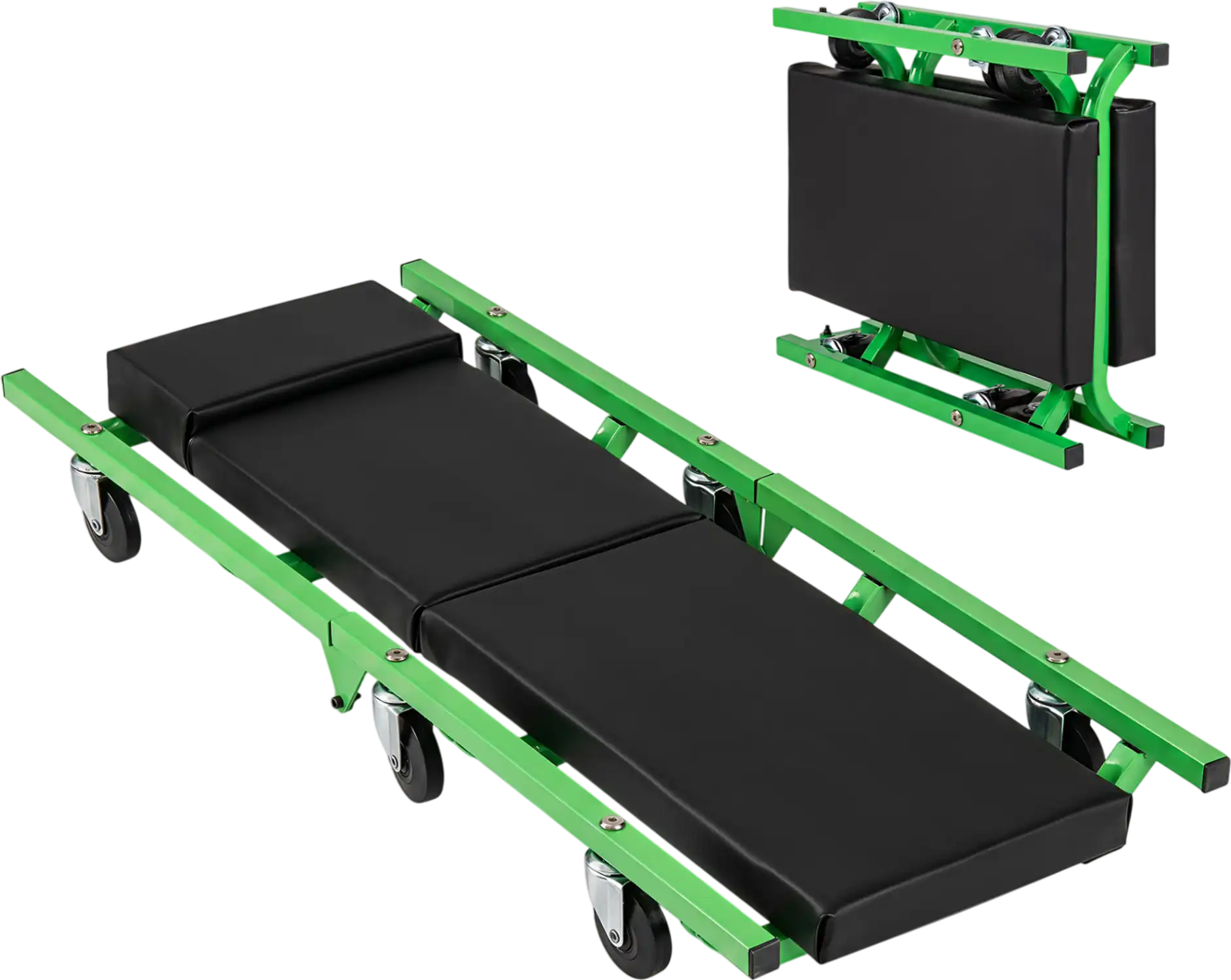 Costway Foldable Automotive Creeper w/ 360° Swivel Wheels 330 lbs 16471050 New