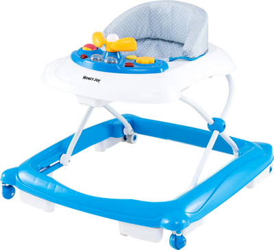 Costway Foldable Baby Walker 3 Adjustable Heights Padded Seat 82739146 New