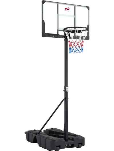 Costway Foldable Basketball Hoop 7.54-10' Stepless Adjustable PC Backboard 52636313 New
