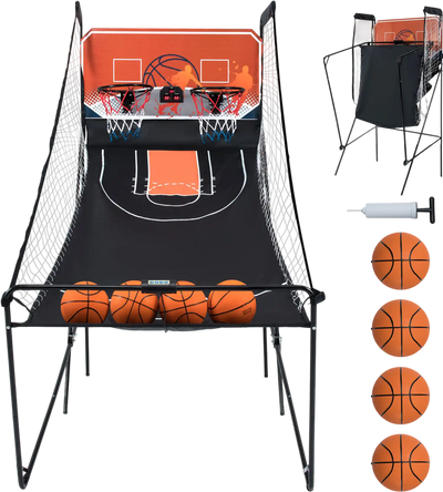 Costway Foldable Kids Basketball Arcade Game Hoop Machine 8 Modes 43668388 New