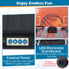 Control panel of the foldable basketball arcade game with LED electronic scoreboard for real-time scoring.