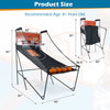 Foldable basketball arcade game with electronic scoring, 8 game modes, and a rustproof frame, ideal for kids 8+.