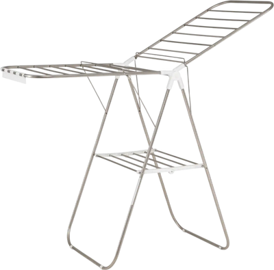 Costway Foldable Clothes Drying Rack Heavy-Duty Stainless Steel Frame 13372715 New