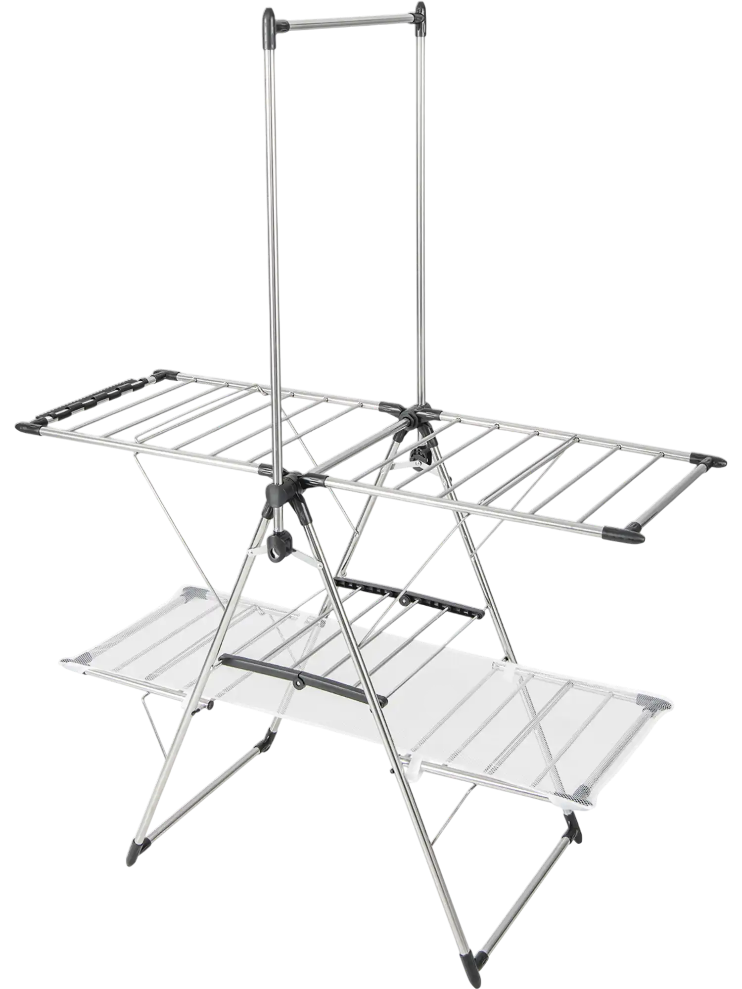 Costway Foldable Clothes Drying Rack with Tall Hanging Bar 47625931 New