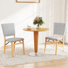 Foldable Dining Chair Set of 2 Armless Kitchen Chair with Padded Seat and Tilt Backrest-Gray - Gallery View 1 of 9