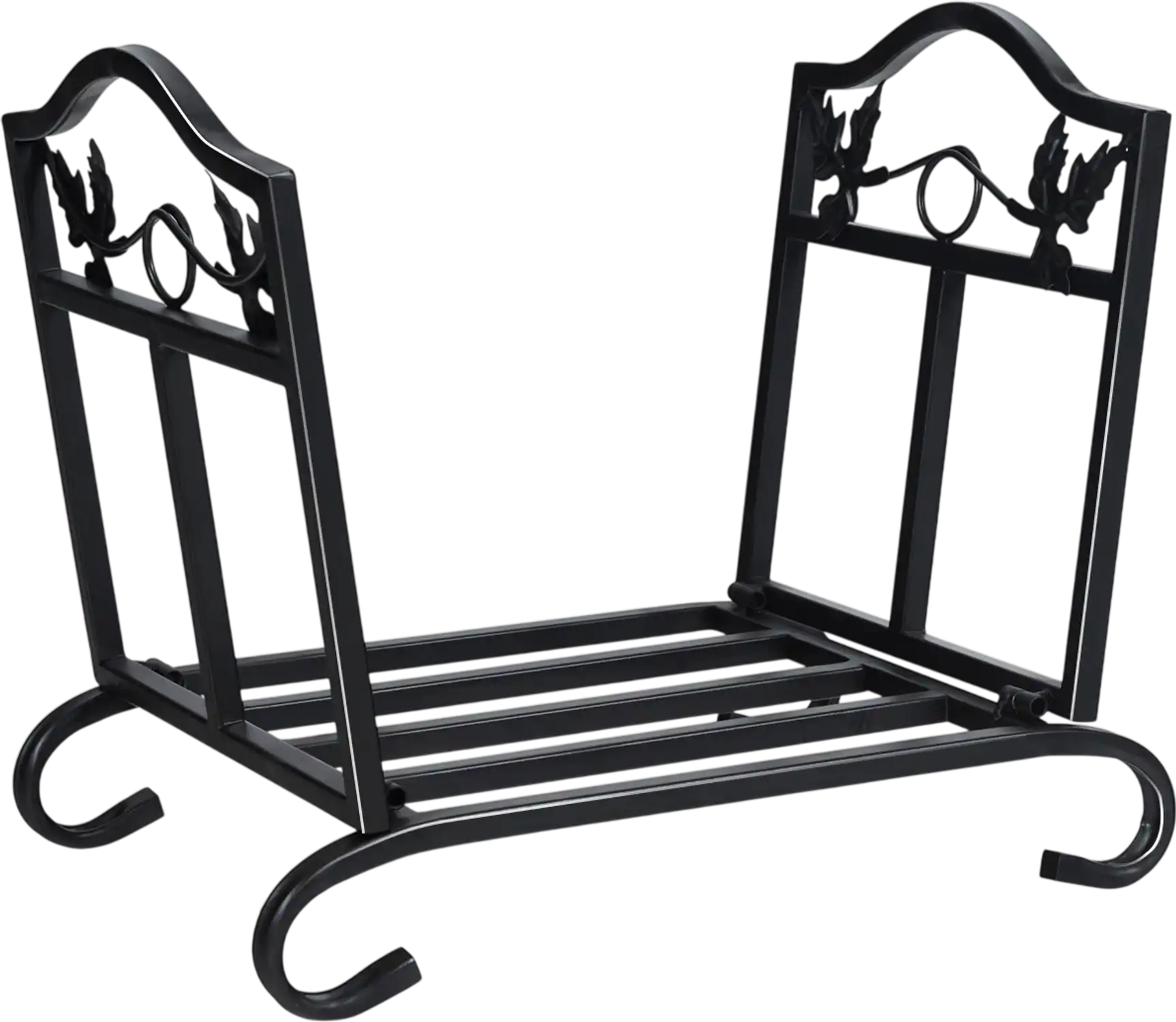 Costway Foldable Steel Firewood Log Rack Wood Storage Holder 93540187 New
