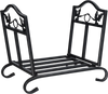 Foldable Firewood Log Rack Steel Wood Storage Holder