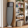 Foldable full-size ironing board with a heat-resistant surface and 7 height levels, perfect for small spaces.