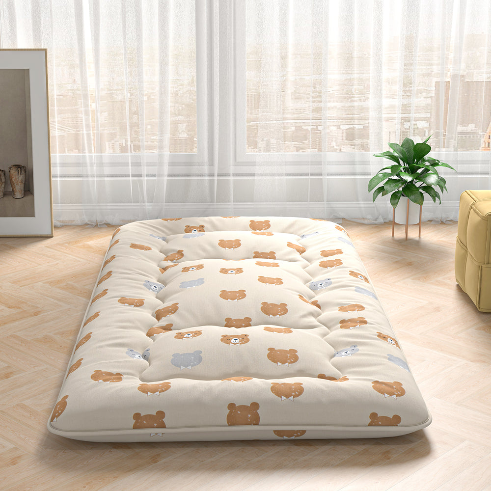Foldable Futon Mattress with Washable Cover and Carry Bag for Camping-Twin Size - Gallery View 1 of 9