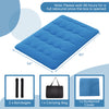 Foldable blue futon mattress with washable cover, 54" x 80", ideal for camping, play mat, or floor use.