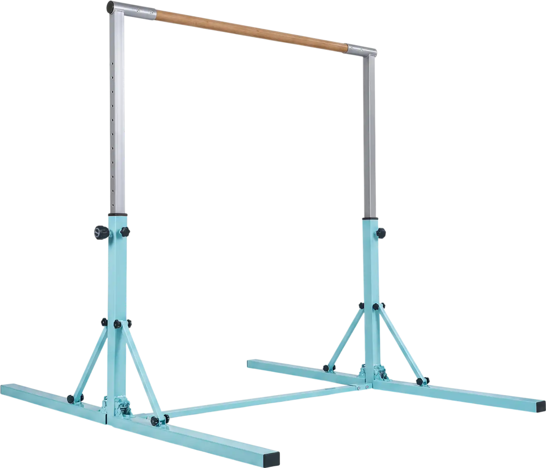 Costway Foldable Kids Gymnastics Bar 3-Level Adjustable Height 69816178 New