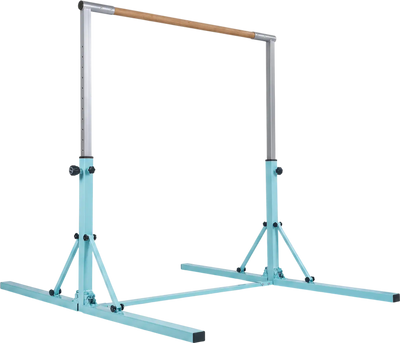 Costway Foldable Kids Gymnastics Bar 3-Level Adjustable Height 69816178 New