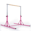 Foldable Gymnastics Bar for Kids with 3-Level Adjustable Heights-Pink - Gallery View 1 of 1