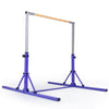 Foldable Gymnastics Bar for Kids with 3-Level Adjustable Heights-Purple - Gallery View 1 of 1