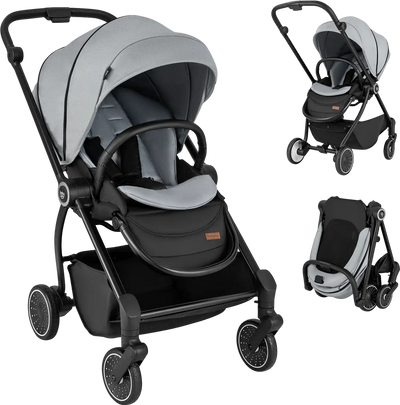 Costway Foldable Infant Pram Stroller Reversible Seat Reclining Backrest 268497135 New