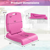 Foldable pink outdoor pool chair with back support, dimensions 20.5" x 22", ideal for poolside relaxation and easy.