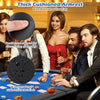 Thick cushioned armrests with PU leather covering on a blue poker table top, ideal for 10-player gameplay.