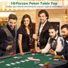 Portable 84 x 42 Inch 10-Player Foldable Padded Poker Table Top-Green - Gallery View 1 of 9