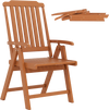 Foldable brown patio chair made of weatherproof HDPE with armrests, perfect for outdoor dining and easy storage.
