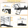 Adjustable footbar and height pulley riser on the Foldable Pilates Reformer Machine for versatile home workouts.
