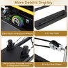 Close-up of the Foldable Pilates Reformer Machine's silent wheels, anti-slip pads, and strong rope straps for home gym.
