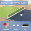 Foldable ping pong table set featuring a premium MDF playing surface, includes 2 paddles, 2 balls, and a net for.