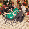 72 x 36 x 30.5 Inch Foldable Poker Table with 8 Cup Holders-Green - Gallery View 1 of 10
