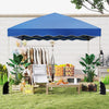 Foldable 10 X 10 Feet Pop up Canopy Tent with Wheeled Bag-Blue - Gallery View 1 of 11