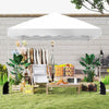 Foldable 10 X 10 Feet Pop up Canopy Tent with Wheeled Bag-White - Gallery View 1 of 11