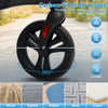 Close-up of the 8-inch wheel of the Foldable Rollator Walker, featuring anti-slip, shock-absorbing, and low-noise.